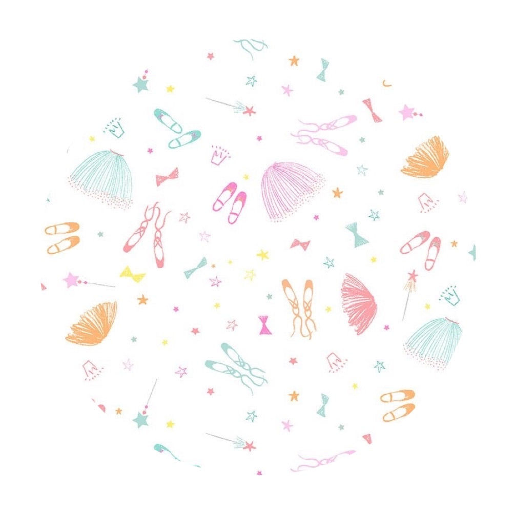 1.5 meters left! - Ballet Kit in White - Music Box Collection - Dear Stella Fabrics
