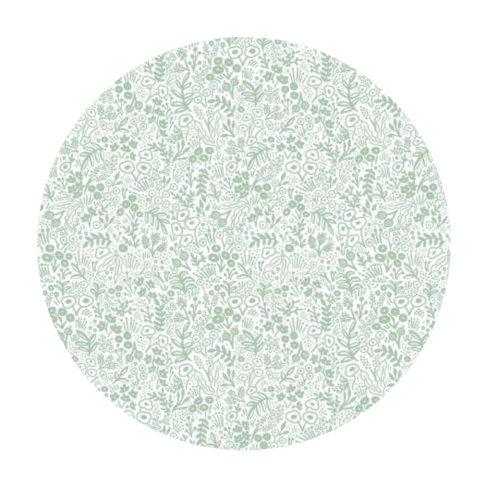 2.5 meters left! Tapestry Lace in Sage Cotton - Basics by Rifle Paper Co. - Cotton + Steel Fabrics