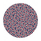 2 meters left! - Stripy Flowers on Dark Blue - Hummingbird Collection - Lewis & Irene Fabrics