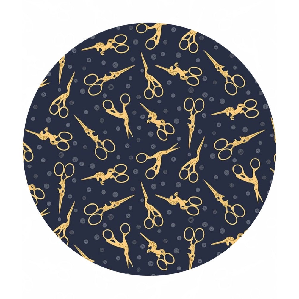 Animal Scissors in Patriot - Sew On & Sew Forth Collection - Dear Stella Designs
