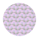 Rainbow Elephants on Light Lilac - Rainbows Collection - Lewis & Irene Fabrics