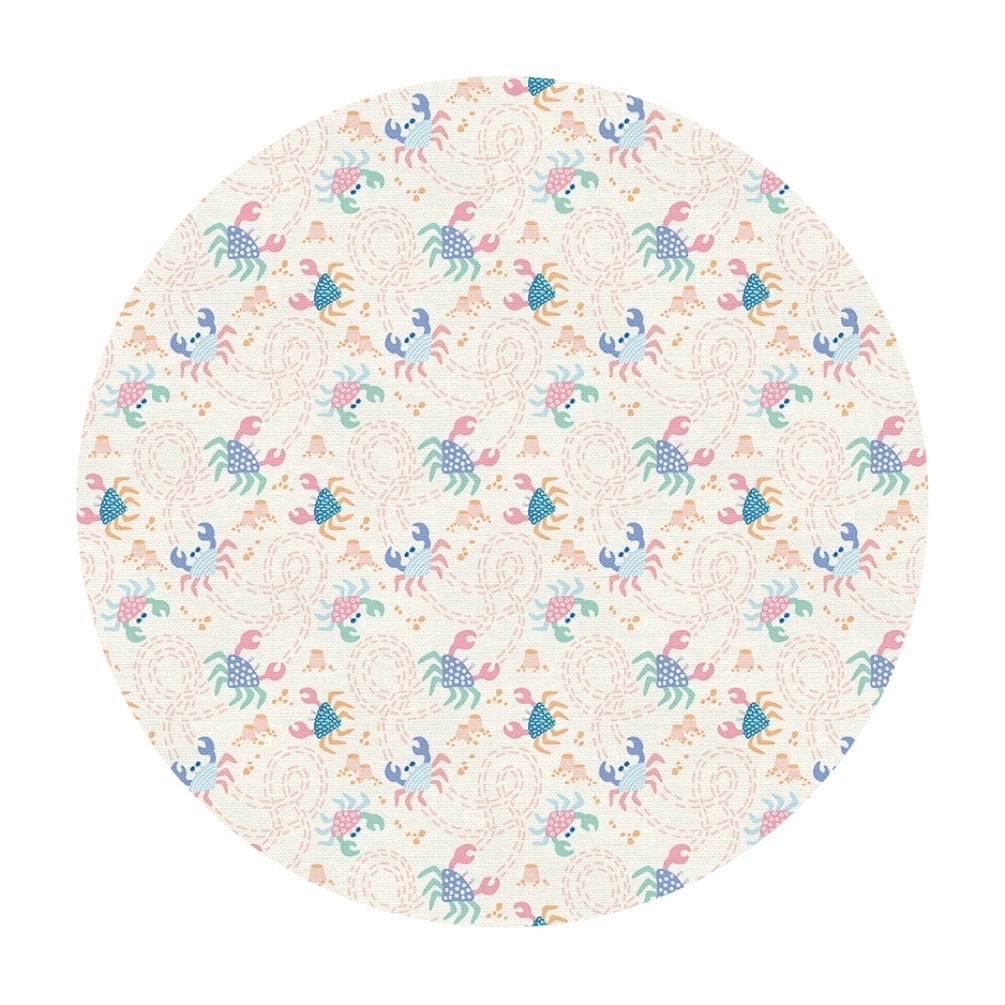1.5 meters left! - Crabs - Fisherman's Village Collection - Paintbrush Studio Fabrics