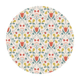 2 meters left! - Floral Pears with Gold Metallic on Cream - Wintertide Collection - Lewis & Irene Fabrics