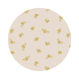 Metallic Gold Bees on Dark Cream - Honey Bee Collection - Lewis & Irene Fabrics