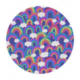 2.5 meters left! - Over Rainbows on Blue - Rainbows Collection - Lewis & Irene Fabrics