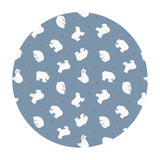 Polar Bears on Light Denim Blue with Pearl - Small Things Polar Animals Collection - Lewis & Irene Fabrics