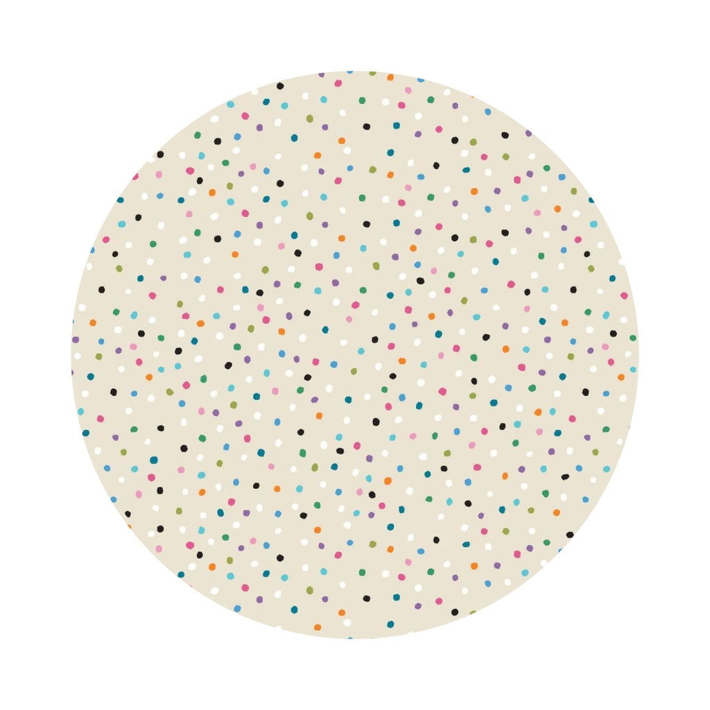 2.5 meters left! - Festive Snowfall in Cream - Daschund Through the Snow Collection - Camelot Fabrics