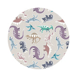 Glow in the Dark Dinosaurs on Warm Gray - Dino Glow Collection - Lewis & Irene Fabrics