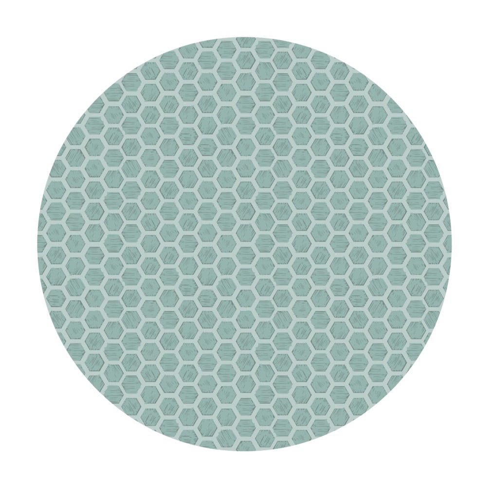 Re-stock! - Honeycomb on Duck Egg - Queen Bee Collection - Lewis & Irene Fabrics