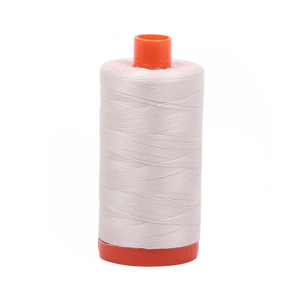 Aurifil Thread - 50wt Large Spool - Silver White 2309