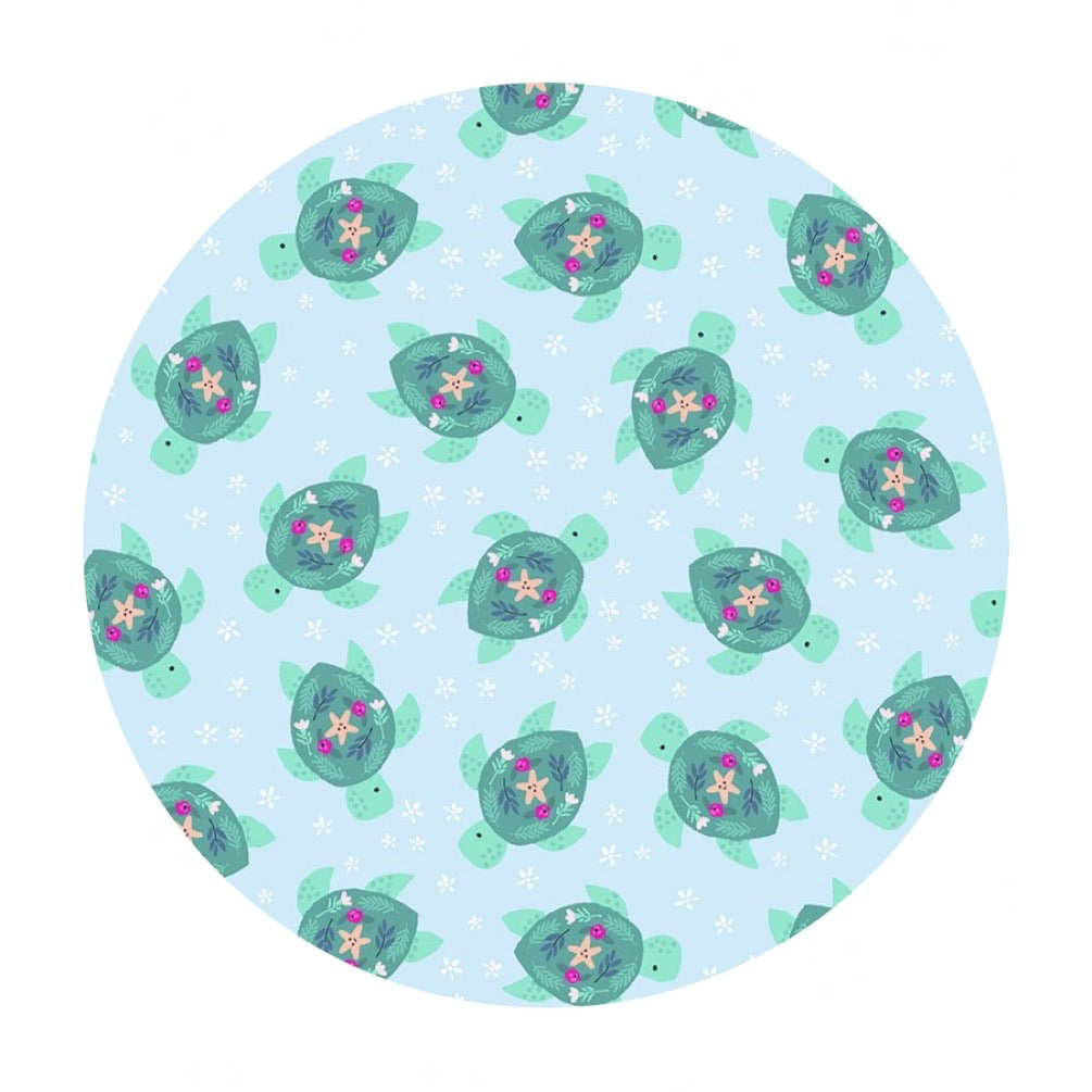 1.5 meters left! - Turtles in Crystal - You, Me & the Sea Collection - Dear Stella Fabrics