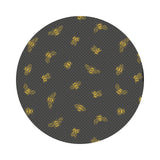 1 meter left! - Metallic Gold Bees on Charcoal - Honey Bee Collection - Lewis & Irene Fabrics