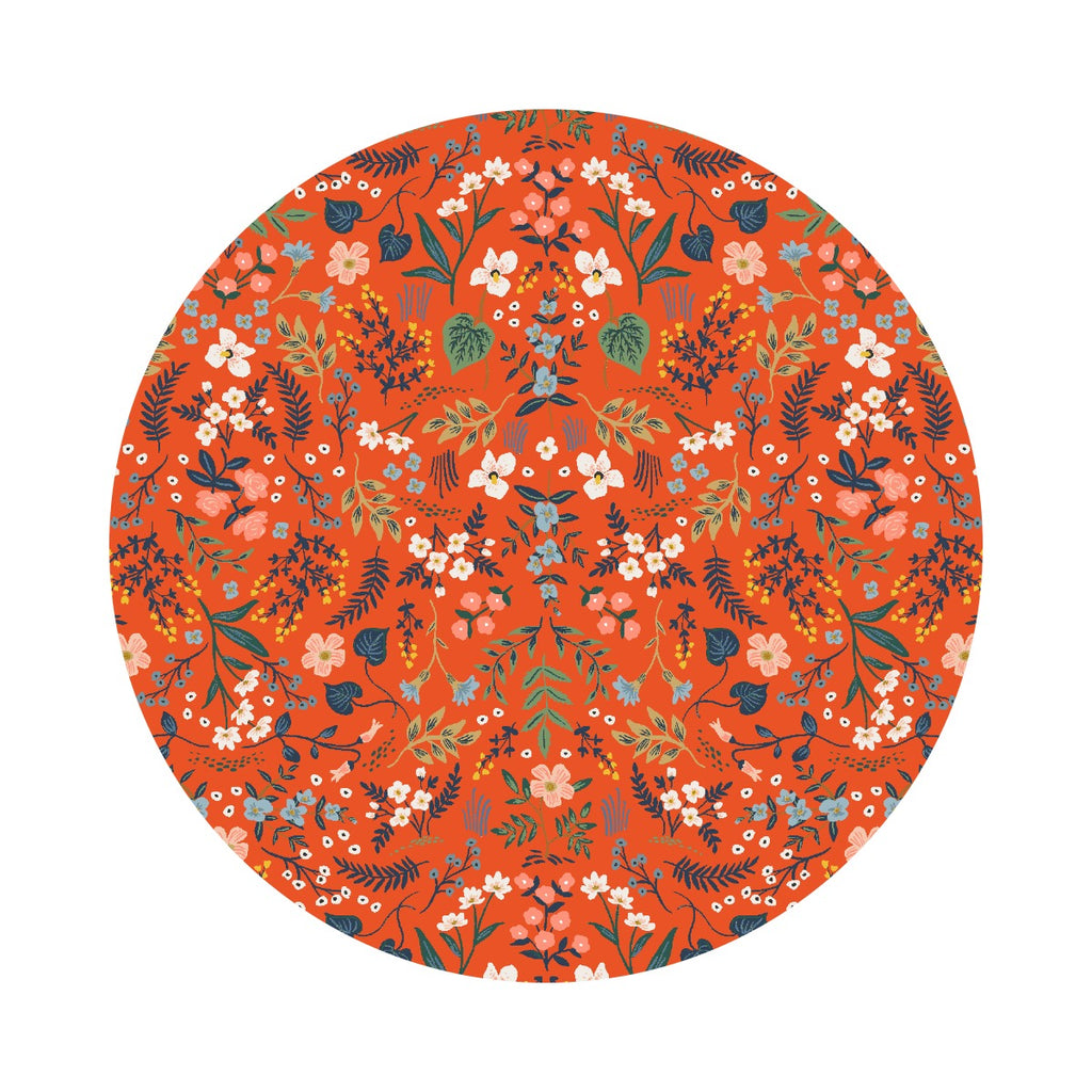4.5 meters left! - Wildwood in Red Metallic Cotton - Bon Voyage Collection by Rifle Paper Co. - Cotton + Steel Fabrics