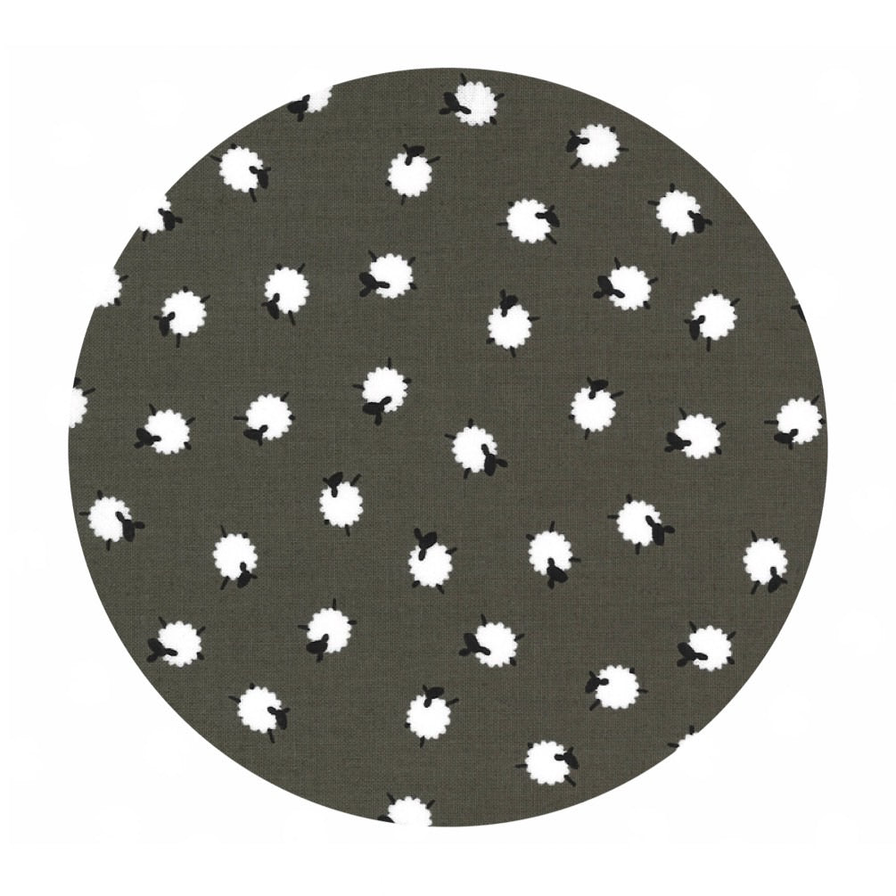 .5 meters left! - Bah Bah Baby Sheep in Gray - On the Farm Collection - Moda Fabrics