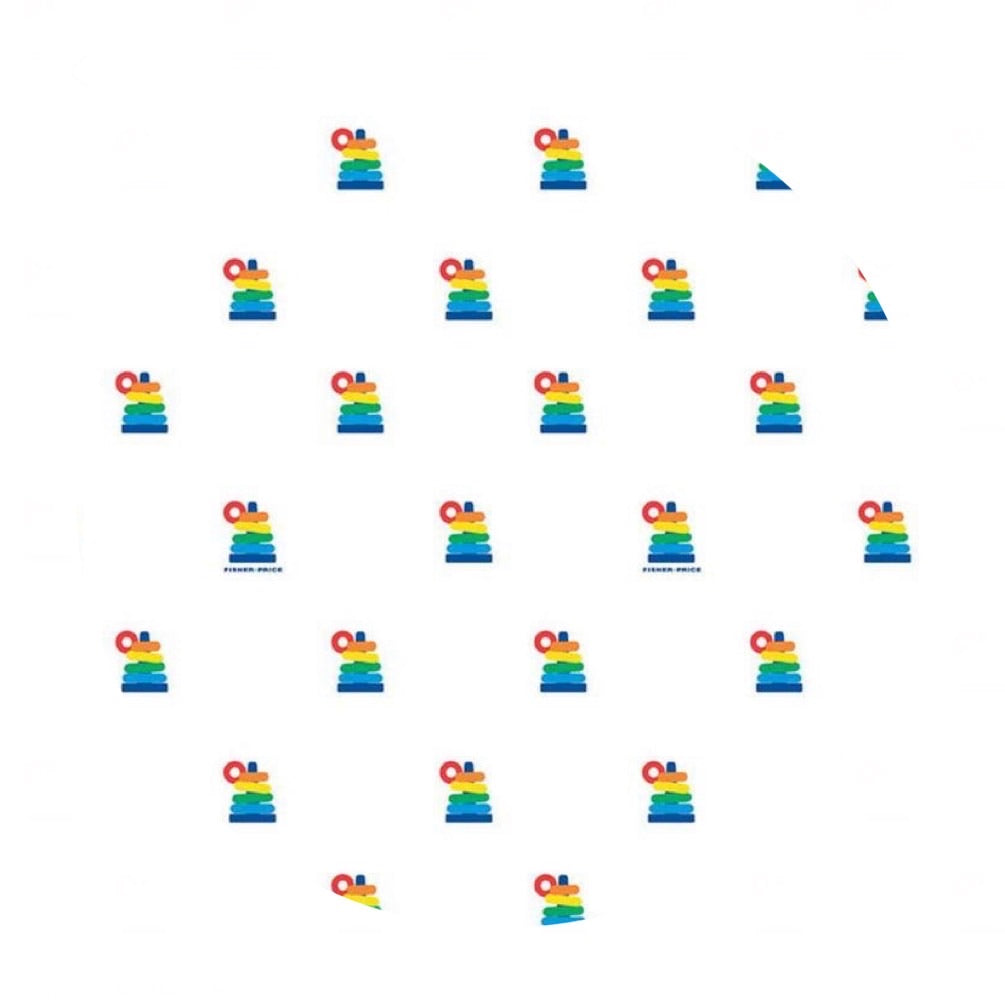3.5 meters left! - Rock-a-Stack in White - Fisher-Price Collection - Riley Blake Designs