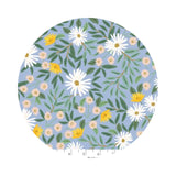 Daisy Fields in Blue Metallic Canvas - Bramble Collection by Rifle Paper Co. - Cotton + Steel Fabrics