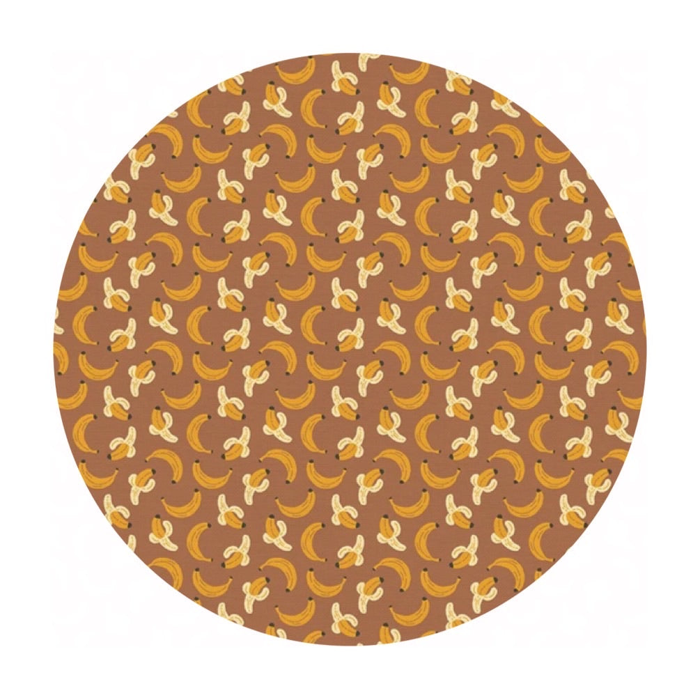 Bananas in Orange - Space Monkey Collection - Paintbrush Studio Fabrics