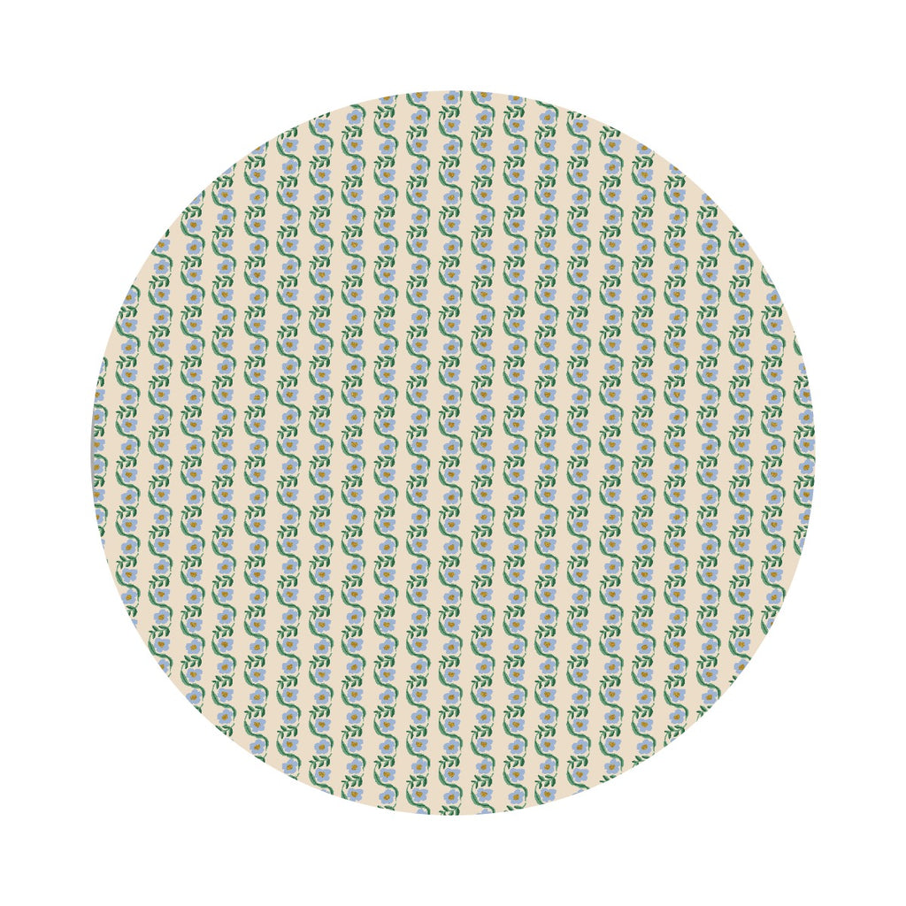 Messina Stripe in Blue Metallic - Bramble by Rifle Paper Co. - Cotton + Steel Fabrics