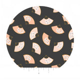 1.5 meters left! - Ornamental Fans in Carbon - Black Swan Collection - Camelot Fabrics