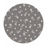 .5 meters left! - Bunnies on Gray - Bunny Hop Collection - Lewis & Irene Fabrics