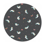 4.5 meters left! - Unicorn Toss in Charcoal - Unicorn Kingdom Collection - Riley Blake Designs
