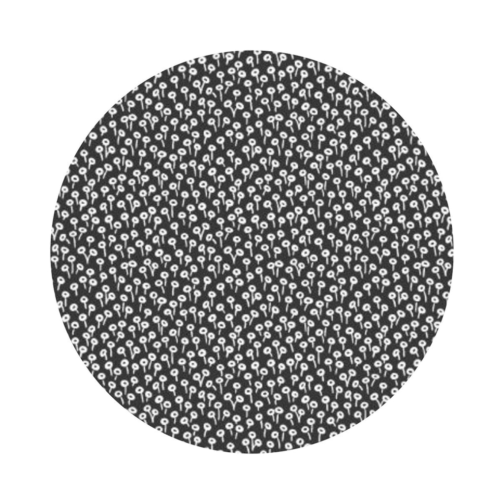 2 meters left! - Tapestry Dot in Black Cotton - Basics by Rifle Paper Co. - Cotton + Steel Fabrics