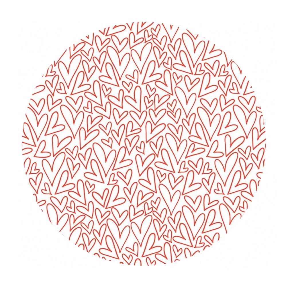 1.5 meters left Love Hearts in White - Sending Love Collection - Riley Blake Designs