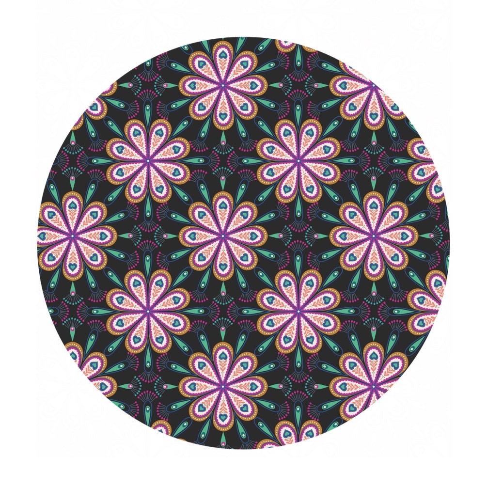 Heart Floral on Black - Soraya Collection - Lewis & Irene Fabrics
