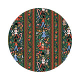 Holly Jolly Nutcracker in Evergreen with Gold Metallic Cotton - Holiday Classics IV by Rifle Paper Co. - Cotton + Steel Fabrics