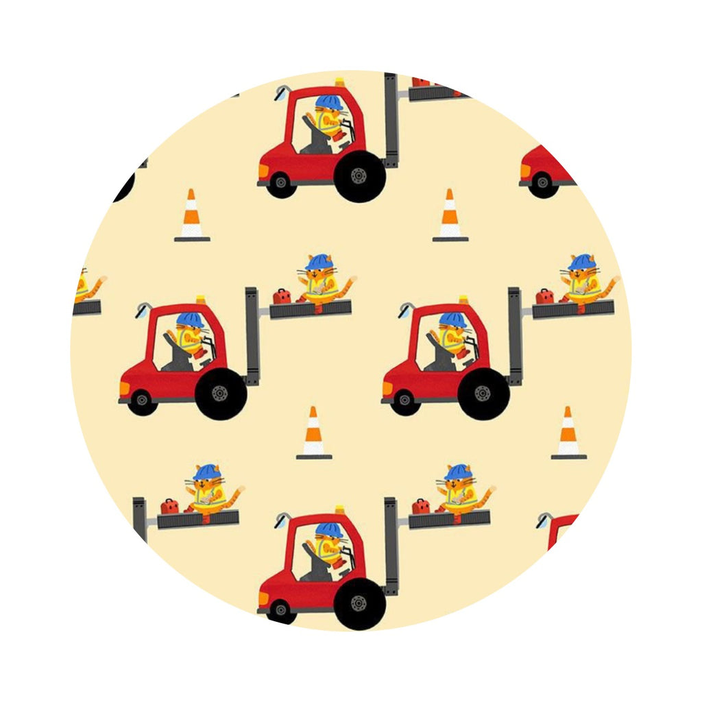 Forklift Felines - Cats at Work Collection - Dear Stella Fabrics