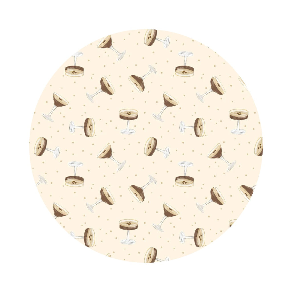 Espresso Martini Toss in Cream - Tini Time Collection - Camelot Fabrics