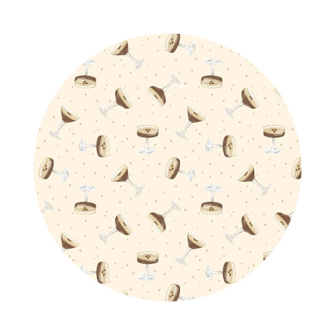 Espresso Martini Toss in Cream - Tini Time Collection - Camelot Fabrics