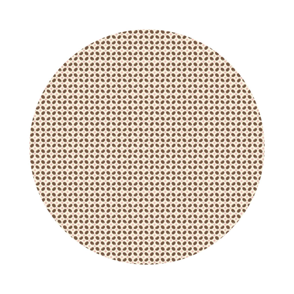Coffee Bean Kisses in Cream - Tini Time Collection - Camelot Fabrics