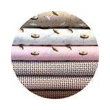 Coffee Bean Kisses in Brown - Tini Time Collection - Camelot Fabrics