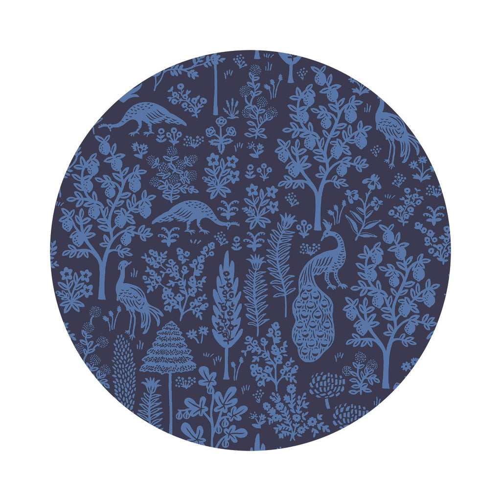 Menagerie Silhouette in Navy Cotton - Camont Collection by Rifle Paper Co. - Cotton + Steel Fabrics