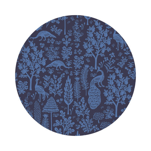 2.5 meters left! - Menagerie Silhouette in Navy Cotton - Camont Collection by Rifle Paper Co. - Cotton + Steel Fabrics