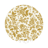 English Rose in Cream & Gold Metallic Cotton - English Rose Collection by Rifle Paper Co. - Cotton + Steel Fabrics