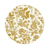 English Rose in Cream & Gold Metallic Cotton - English Rose Collection by Rifle Paper Co. - Cotton + Steel Fabrics