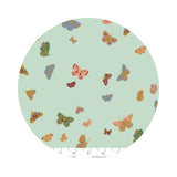 Butterfly House in Mint Metallic Cotton - English Rose Collection by Rifle Paper Co. - Cotton + Steel Fabrics