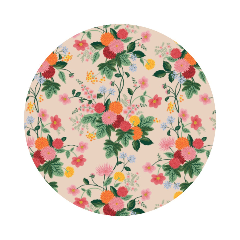2 meters left! - Dahlia in Blush - Dahlia Collection by Rifle Paper Co. - Cotton + Steel Fabrics