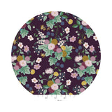 4 meters left! - Dahlia in Aubergine - Dahlia Collection by Rifle Paper Co. - Cotton + Steel Fabrics