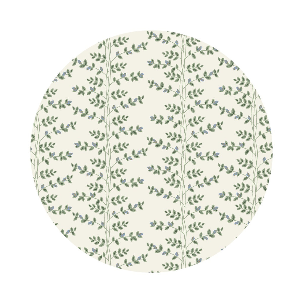 Climbing Vines in Cream Metallic - Dahlia Collection by Rifle Paper Co. - Cotton + Steel Fabrics