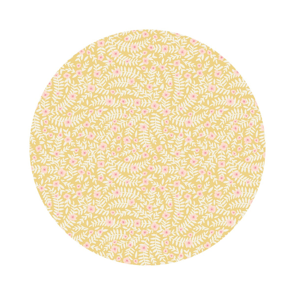 3.5 meters left! - Elodie in Yellow - Dahlia Collection by Rifle Paper Co. - Cotton + Steel Fabrics