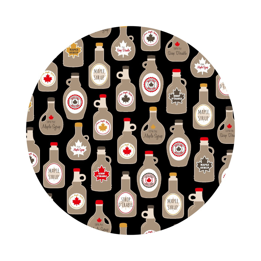 Maple Syrup on Black - Proudly Canadian Collection - Red Pine Designs for JN Harper