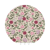 Roses in Plum Cotton - English Rose Collection by Rifle Paper Co. - Cotton + Steel Fabrics