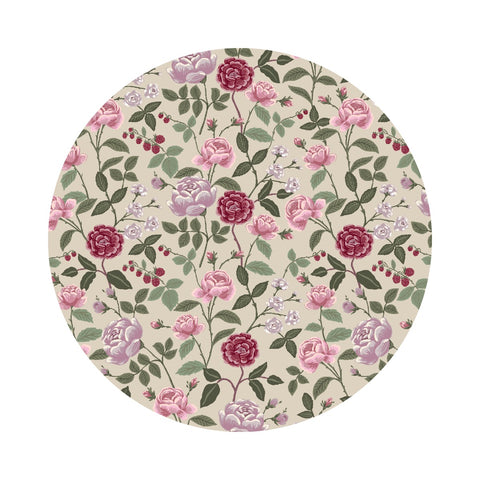 Roses in Plum Cotton - English Rose Collection by Rifle Paper Co. - Cotton + Steel Fabrics