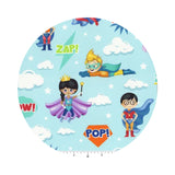 Super Heroes in Aqua - My Heroes Collection - Kanvas Studio - Benartex