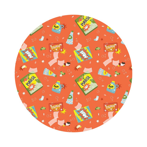 Suds & Purrs in Carro - Cats in the Laundry Collection - Dear Stella Fabrics