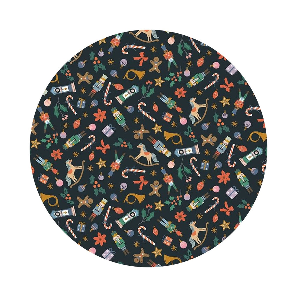 2.5 meters left! - Holiday Toss in Phantom - Nutcracker Collection - Dear Stella Fabrics