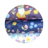 Spring Gnomes on Blue - Spring Treats Collection - Lewis & Irene Fabrics